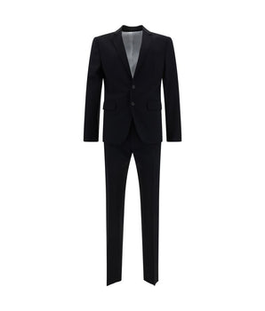 Dsquared² Blue Fleece Wool Two-Piece Suit