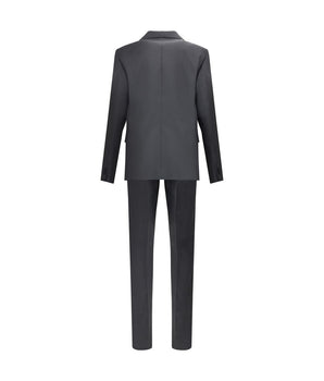 Dsquared² Black Fleece Wool Two-Piece Suit