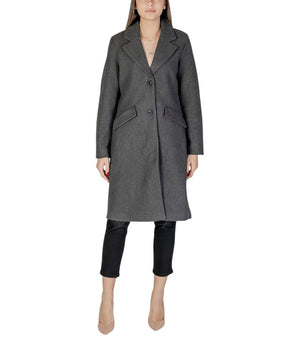 Vero Moda Gray Polyester Coat
