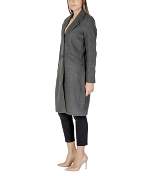 Vero Moda Gray Polyester Coat
