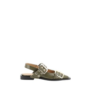 Ganni Buckle Ballerinas