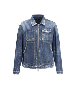 Dsquared² Blue Cotton Denim Jacket
