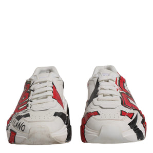 Dolce & Gabbana White Daymaster Hand Painted Sneakers Shoes