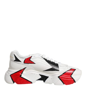 Dolce &amp; Gabbana White Daymaster Hand Painted Sneakers Shoes