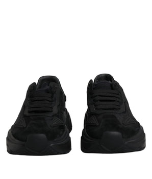 Dolce &amp; Gabbana Black Leather Daymaster Low Top Sneakers Shoes