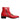 Dolce & Gabbana Red Leather Logo Chelsea Ankle Boots Shoes