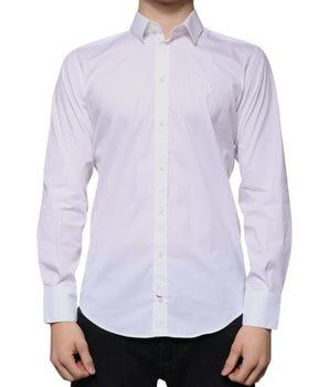 Camisa de vestir MARTINI de mezcla de algodón blanca para hombre de Dolce &amp; Gabbana