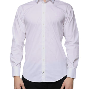 Dolce & Gabbana White Cotton Slim Fit Men MARTINI Dress Shirt