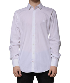 Dolce &amp; Gabbana White Cotton Slim Fit MARTINI Dress Shirt