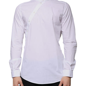 Dolce & Gabbana White Cotton Slim Fit MARTINI Dress Shirt