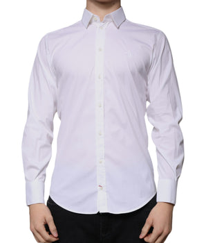 Camisa formal MARTINI de mezcla de algodón blanca de Dolce &amp; Gabbana