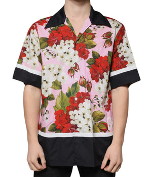 Dolce &amp; Gabbana Multicolor Floral Button Down Casual Shirt