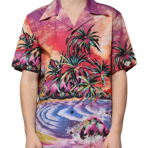 Dolce &amp; Gabbana Multicolor Tropical Button Down Casual Shirt