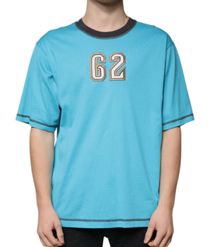 Dolce &amp; Gabbana Blue Logo Crew Neck Short Sleeves T-shirt