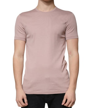Dolce &amp; Gabbana Brown Cotton Short Sleeves Round Neck T-shirt