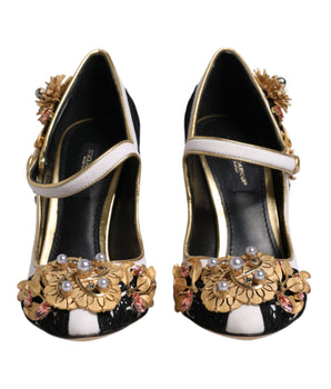 Dolce &amp; Gabbana Multicolor Embellished Heels Pumps Shoes