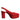 Dolce & Gabbana Red Platform Slingback Heels Sandals Shoes