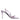 Dolce & Gabbana Lilac Leather Logo Ankle Strap Heels Sandals Shoes