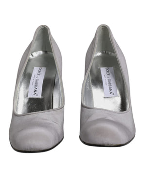 Dolce & Gabbana Gray Suede Leather High Heel Pumps Shoes