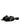 Versace Black Leather Logo Plaque Slip On Slides Flats Shoes Versace 