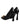 Versace Black Leather Logo Plaque High Heels Pumps Shoes Versace 