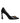Versace Black Leather Logo Plaque High Heels Pumps Shoes