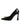 Versace Black Leather Logo Plaque High Heels Pumps Shoes Versace 