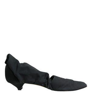 Dolce &amp; Gabbana Green Cotton Sock Style Ankle Boots Shoes