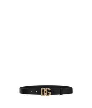 Dolce & Gabbana Black Calf Leather Bos Taurus Regular Belt