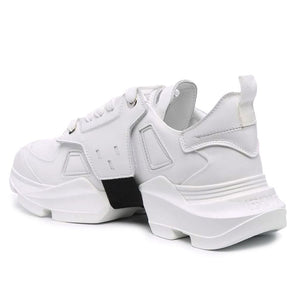 Les Hommes White Leather Di Calfskin Sneaker