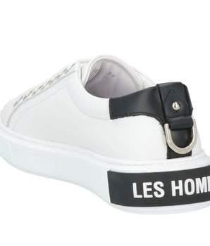 Les Hommes White Calfskin Men's Sneakers