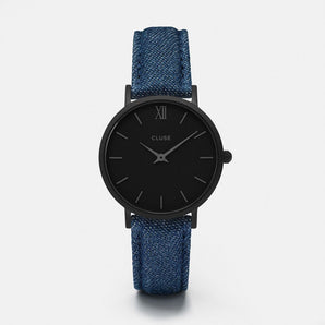 Reloj Cluse de piel azul