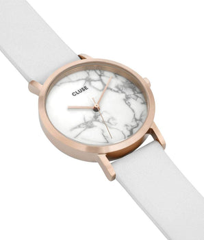 Cluse White Leather Dress Watch