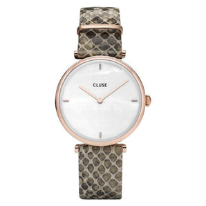 Reloj Cluse de piel color beige