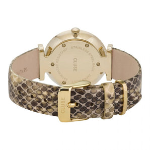 Reloj Cluse de piel color beige