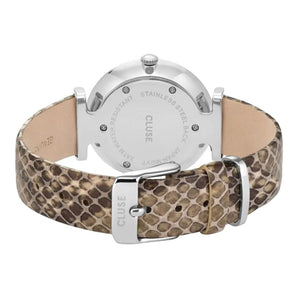 Reloj Cluse de piel color beige