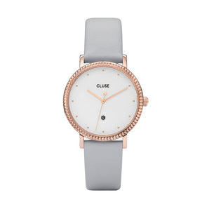 Reloj Cluse de piel gris