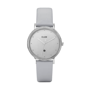 Reloj Cluse de piel gris