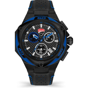 Reloj de cuero negro Ducati