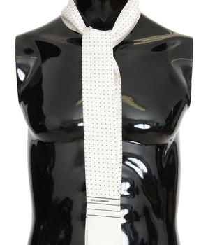 Dolce & Gabbana Elegant Silk Polka Dot Men's Scarf Wrap Dolce & Gabbana 