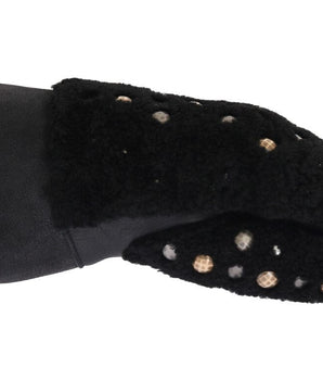 Dolce & Gabbana Studded Black Leather Gentleman's Gloves Dolce & Gabbana 