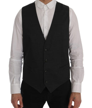 Dolce & Gabbana Elegant Gray Waistcoat Vest Dolce & Gabbana 
