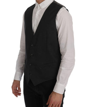 Dolce & Gabbana Elegant Gray Waistcoat Vest Dolce & Gabbana 