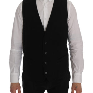 Dolce &amp; Gabbana Elegant Striped Waistcoat Vest