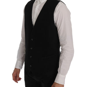 Dolce &amp; Gabbana Elegant Striped Waistcoat Vest