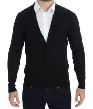 Costume National Elegant Black Merino Wool Cardigan Costume National 