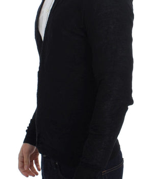 Costume National Elegant Black Merino Wool Cardigan Costume National 