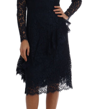 Dolce &amp; Gabbana Elegant Floral Lace A-Line Dress