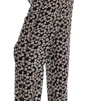 Dolce & Gabbana Black White Polka Dottes Silk Pants Dolce & Gabbana 