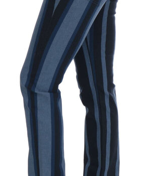 Dolce & Gabbana Blue GIRLY Striped Cotton Jeans Dolce & Gabbana 